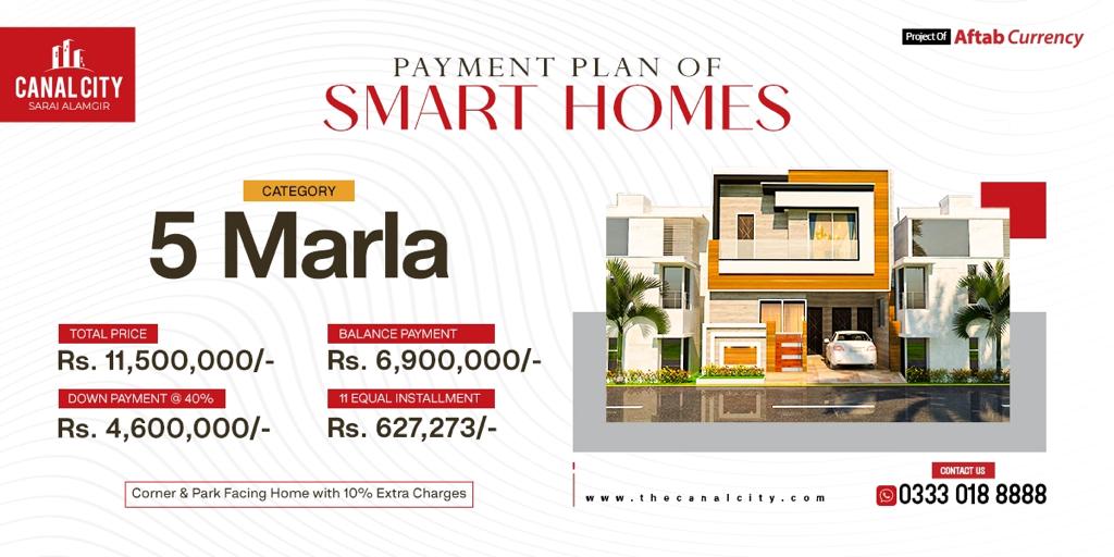 Smart homes 5 marla